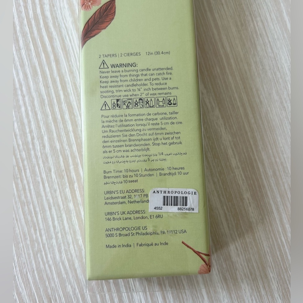 Anthropologie Hand Painted 12” Taper Candles - Picture 7 of 7